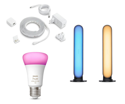 Zestaw Smart Home Philips Hue Zestaw gamingowy Taśma LED 2m + Lampa Play x2 + Żarówka E27